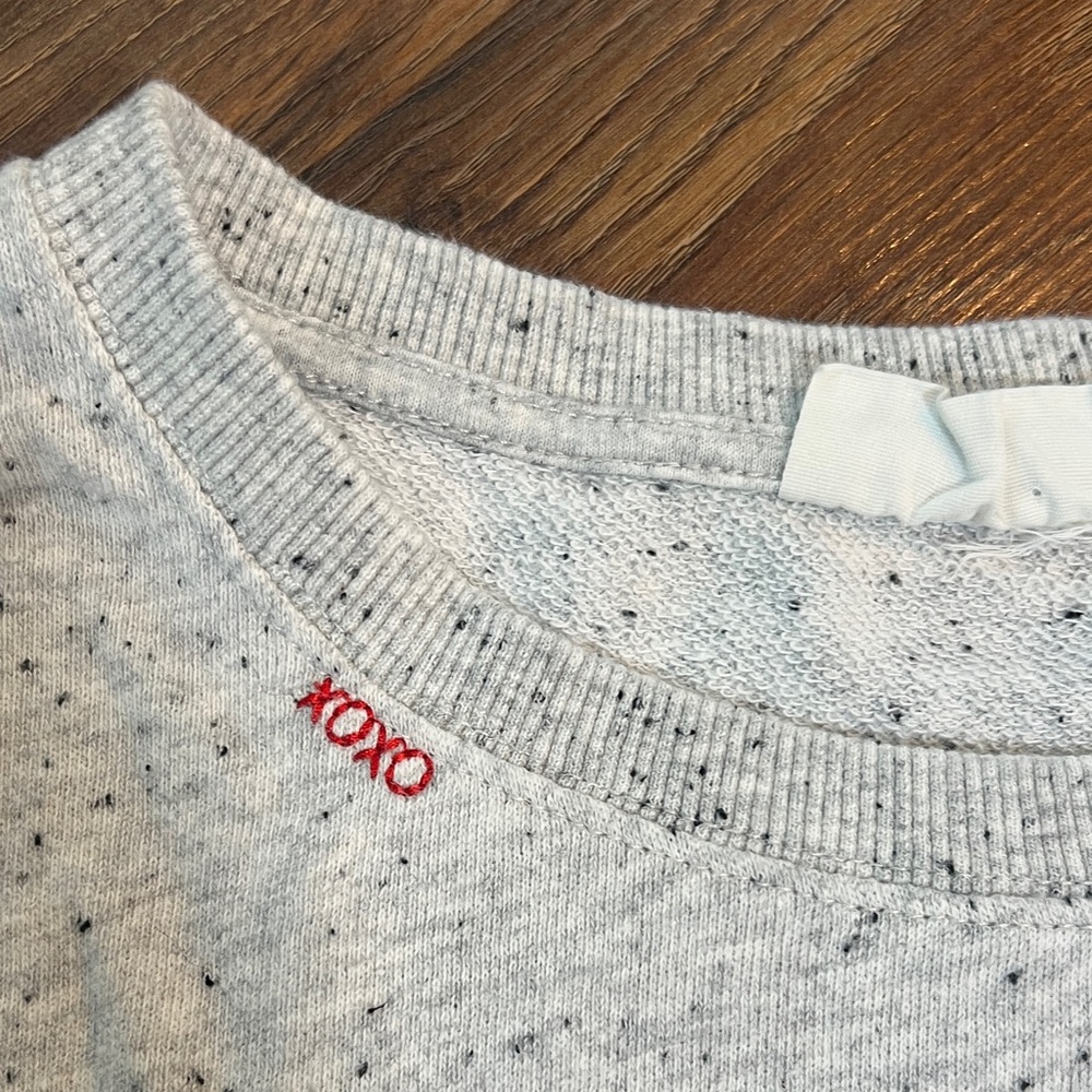 H&M Light Gray Sweater with Red Heart Accents - Picture 4 of 8